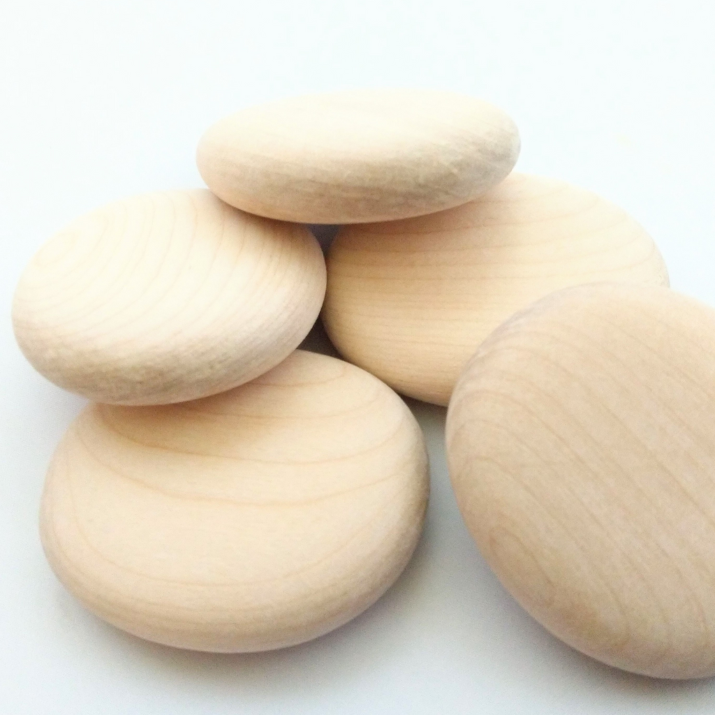 Wooden Smooth Pebble